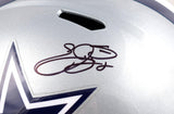 Emmitt Smith Autographed F/S Dallas Cowboys Speed Helmet *Top- Beckett W Hologram *Black Image 2