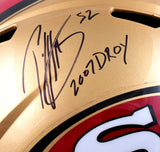 Patrick Willis Autographed F/S 96-08 San Francisco 49ers Speed Helmet w/DPOY - Beckett W Hologram *Black Image 2