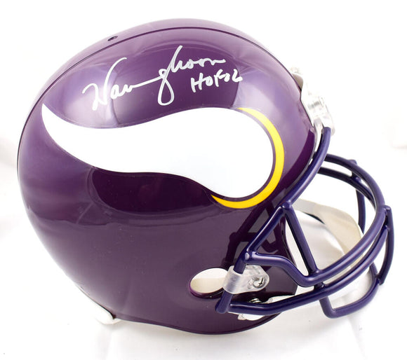 Warren Moon Autographed Minnesota Vikings F/S Helmet w/HOF - Beckett W Hologram *Silver Image 1