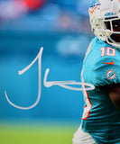 Tyreek Hill Autographed Miami Dolphins 8X10 Teal Jersey Photo- Beckett W Hologram *White Image 2