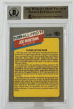 1991 Fleer All-Pros #19  Joe Montana Auto San Francisco 49ers BAS Autograph 10 Image 2