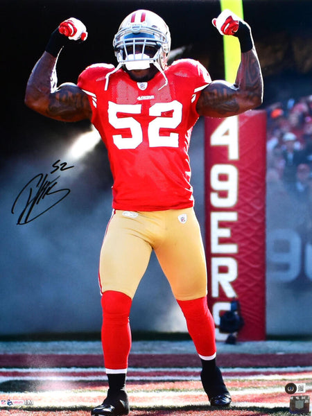 George Kittle Autographed 49ers 16x20 Close UP Photo-Beckett W Hologram  *Black