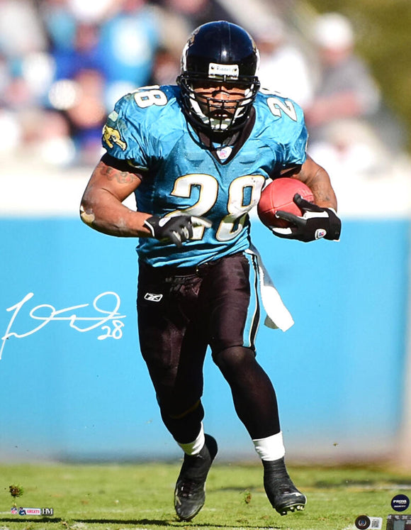 Fred Taylor Autographed Jacksonville Jaguars 16x20 Running Photo- Beckett W Hologram *White Image 1