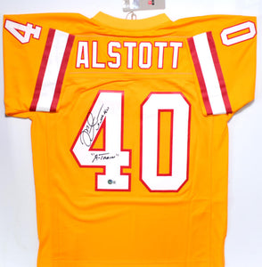 Mike Alstott Autographed Signed White Pro Style Jersey - Beckett W Hologram