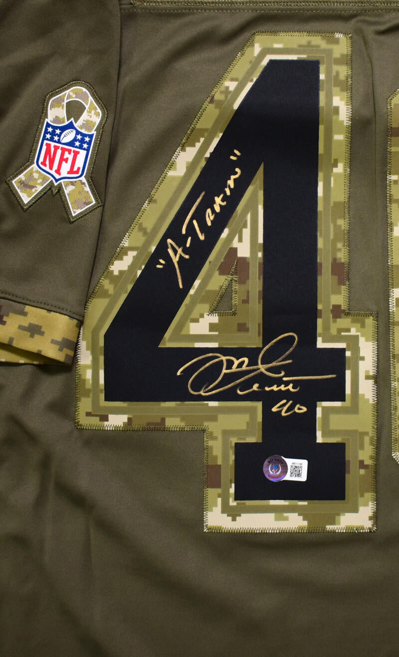 Mike Alstott Autographed Buccaneers Salute to Service Nike Limited Jer –  The Jersey Source