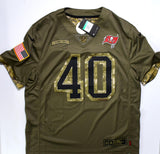 Mike Alstott Autographed Buccaneers Salute to Service Nike Limited Jer –  The Jersey Source