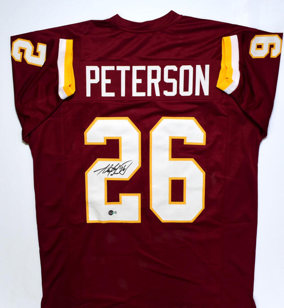 Adrian Peterson Autographed Maroon Pro Style Jersey- Beckett W Hologram *Black Image 1