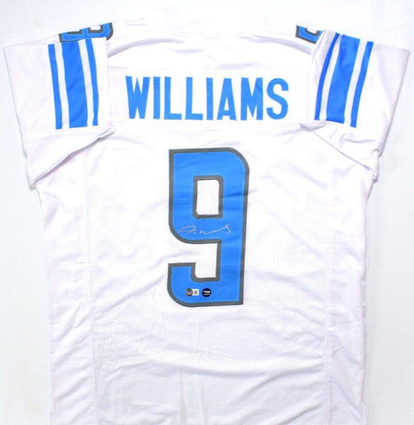 Jameson Williams Detroit Lions Signed Autographed Blue Custom