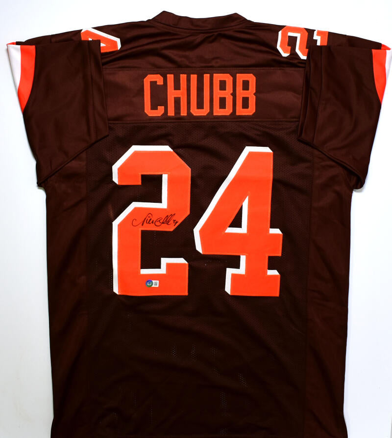 Nick Chubb Autographed Signed Jersey - Brown - Beckett Authentic 