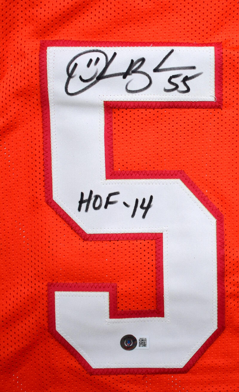 Derrick Brooks Autographed Orange Pro Style Jersey w/ HOF-Beckett W Ho –  The Jersey Source