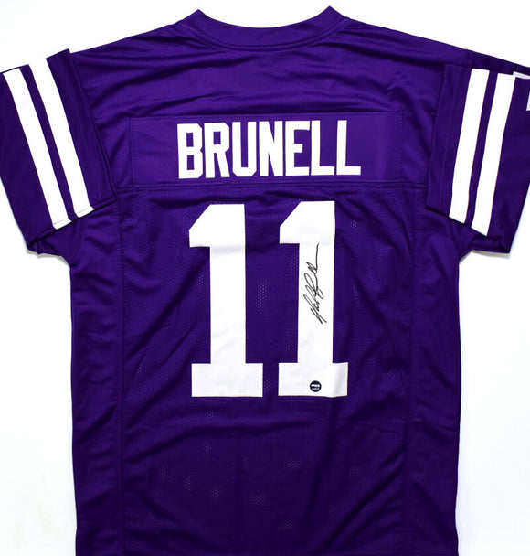 Mark Brunell Autographed Purple College Style Jersey - Prova *Black Image 1