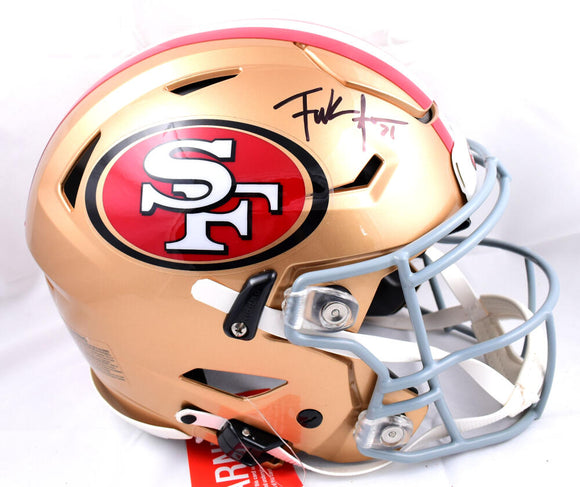 Frank Gore Autographed San Francisco 49ers F/S Speed Flex Helmet - Beckett W Hologram *Black Image 1