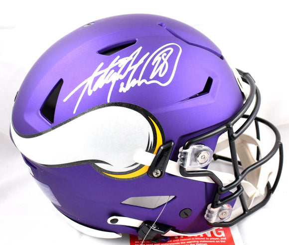 Adrian Peterson Autographed Minnesota Vikings F/S Speed Flex Helmet - Beckett W Hologram *Silver Image 1
