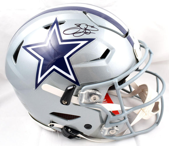 Emmitt Smith Autographed Dallas Cowboys Full Size Speed Flex Helmet - Beckett W Hologram *Black Image 1