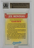 1990 Legends Sports Memorabilia #8 Joe Montana Auto San Francisco 49ers BAS Autograph 10 Image 2