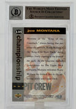 1995 Upper Deck #135 Championship Pit Crew Joe Montana Auto Kansas City Chiefs BAS Autograph 10 Image 2