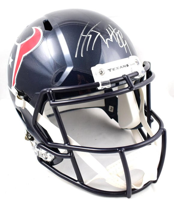 JJ Watt Autographed Houston Texans F/S Speed Helmet - Beckett W Hologram *Silver Image 1