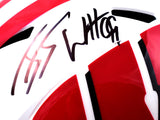 JJ Watt Autographed Wisconsin Badgers F/S Speed Helmet-Beckett W Hologram *Black Image 2
