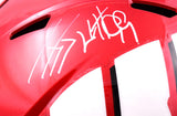 JJ Watt Autographed Wisconsin Badgers F/S Flash Speed Helmet-Beckett W Hologram *White Image 2