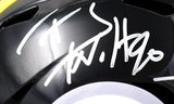 TJ & Derek Watt Autographed Pittsburgh Steelers F/S Speed Helmet-Beckett W Hologram *Silver Image 2