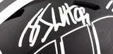 Derek TJ JJ Watt Autographed Wisconsin Badgers F/S Eclipse Speed Authentic Helmet-Beckett W Hologram *Silver Image 3