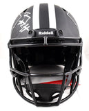 Derek TJ JJ Watt Autographed Wisconsin Badgers F/S Eclipse Speed Authentic Helmet-Beckett W Hologram *Silver Image 6