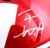 Derek TJ JJ Watt Autographed Wisconsin Badgers F/S Flash Speed Authentic Helmet-Beckett W Hologram *White Image 4