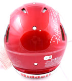 Derek TJ JJ Watt Autographed Wisconsin Badgers F/S Flash Speed Authentic Helmet-Beckett W Hologram *White Image 5