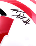 Derek TJ JJ Watt Autographed Wisconsin Badgers F/S Speed Helmet-Beckett W Hologram *Black Image 4