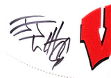 Derek TJ JJ Watt Autographed Wisconsin Badgers Logo Football- Beckett W Hologram *Black Image 3