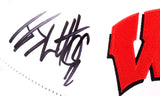 JJ Watt Autographed Wisconsin Badgers Logo Football- Beckett W Hologram *Black Image 2