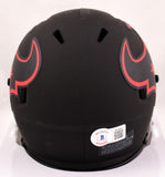 JJ Watt Autographed Houston Texans Eclipse Speed Mini Helmet- Beckett W Hologram *Silver Image 3