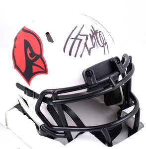 JJ Watt Autographed Arizona Cardinals Lunar Speed Mini Helmet- Beckett W Hologram *Black Image 1