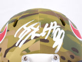 JJ Watt Autographed Houston Texans Camo Speed Mini Helmet- Beckett W Hologram *White Image 2