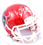 JJ Watt Autographed Houston Texans Flash Speed Mini Helmet- Beckett W Hologram *White Image 1