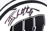 JJ Watt Autographed Wisconsin Badgers Lunar Speed Mini Helmet- Beckett W Hologram *Black Image 2
