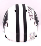 JJ Watt Autographed Wisconsin Badgers Lunar Speed Mini Helmet- Beckett W Hologram *Black Image 3