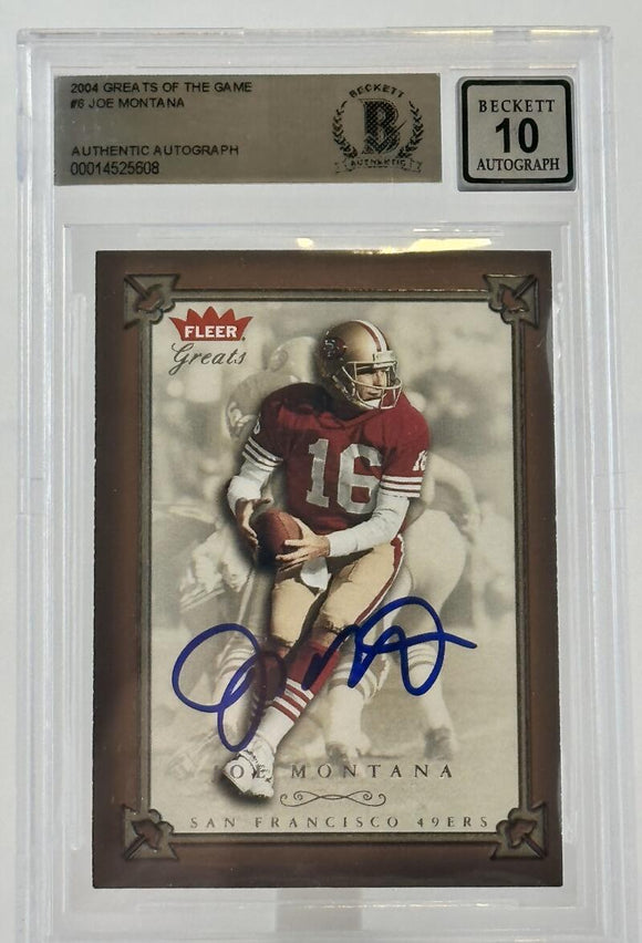 2004 Fleer Greats of the Game #6 Joe Montana San Francisco 49ers