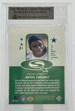 1998 Upper Deck Choice Starquest  Green #21 Deion Sanders Autograph Beckett Authenticated Image 2