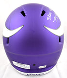 TJ Hockenson Autographed Minnesota Vikings F/S Speed Helmet w/Skol Vikings- Beckett W Hologram *Silver Image 3