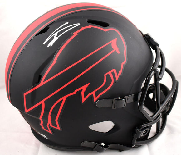 Stefon Diggs Autographed Buffalo Bills F/S Eclipse Speed Helmet - Beckett W Hologram *Silver Image 1