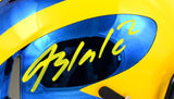 Blake Corum Autographed Michigan Wolverines Chrome Speed Mini Helmet- Beckett W Hologram *Yellow Image 2