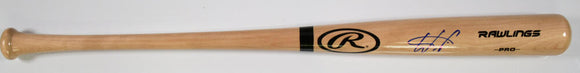 Wander Franco Autographed Blonde Rawlings Pro Baseball Bat -JSA *Blue Image 1