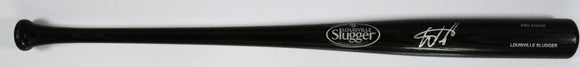Wander Franco Autographed Black Louisville Slugger Pro Stock Baseball Bat -JSA *Silver Image 1