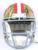 Christian McCaffrey Autographed San Francisco 49ers F/S Camo Speed Helmet- Beckett Hologram *White Image 4