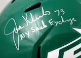Sack Exchange Autographed New York Jets F/S 78-89 Speed Helmet - JSA W *Silver Image 4