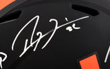 Warren Sapp Frank Gore Ray Lewis Autographed Miami Hurricanes F/S Eclipse Speed Helmet- Beckett W Hologram *Silver Image 3
