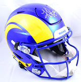 Kurt Warner Autographed Rams F/S Speed Flex Helmet- Beckett W Hologram *Yellow Image 2