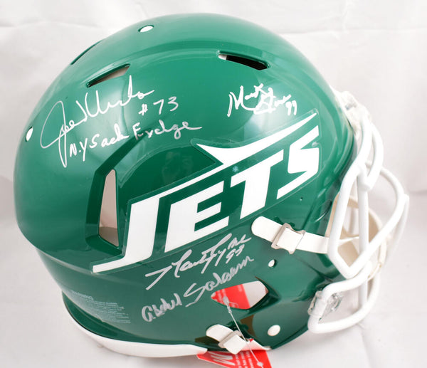 Mark Gastineau Joe Klecko Marty Lyons and Abdul Salaam New York Jets  Autographed New York Sack