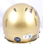 Rudy Ruettiger Sean Astin Signed Notre Dame Speed Mini Helmet W/Never Quit- Beckett W Hologram *Black Image 3
